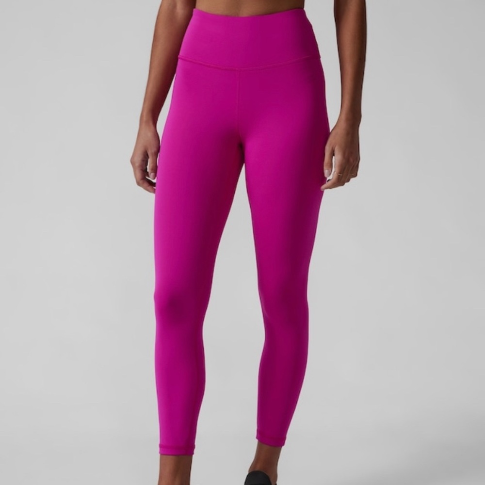 Athleta Solace Bra & Elation Tight in Electric Fuschia, XS